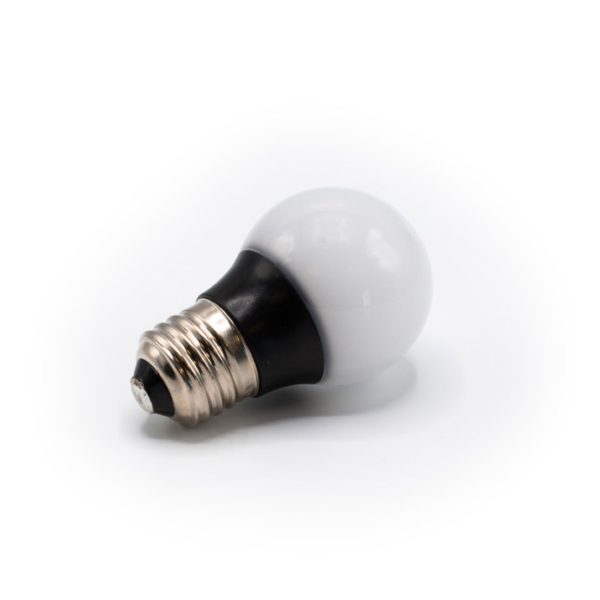 LUCENTI TOPAZ - Bombilla LED RGBW G40  E27 Regulable con Cubierta de Cristal Opaca 4w